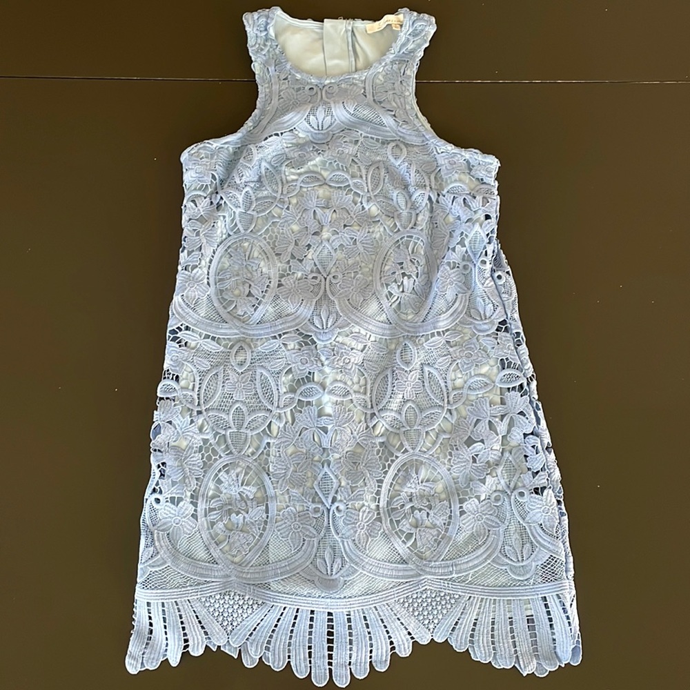 Lovers and Friends Blue Lace Dress - Picture 3 of 4